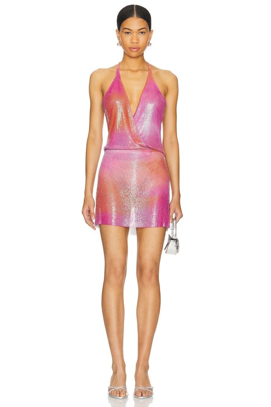 Lovers and Friends Cleo Mini Dress in Emberglow Multi Size Small $238